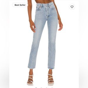 Agolde Riley High Rise Straight Crop